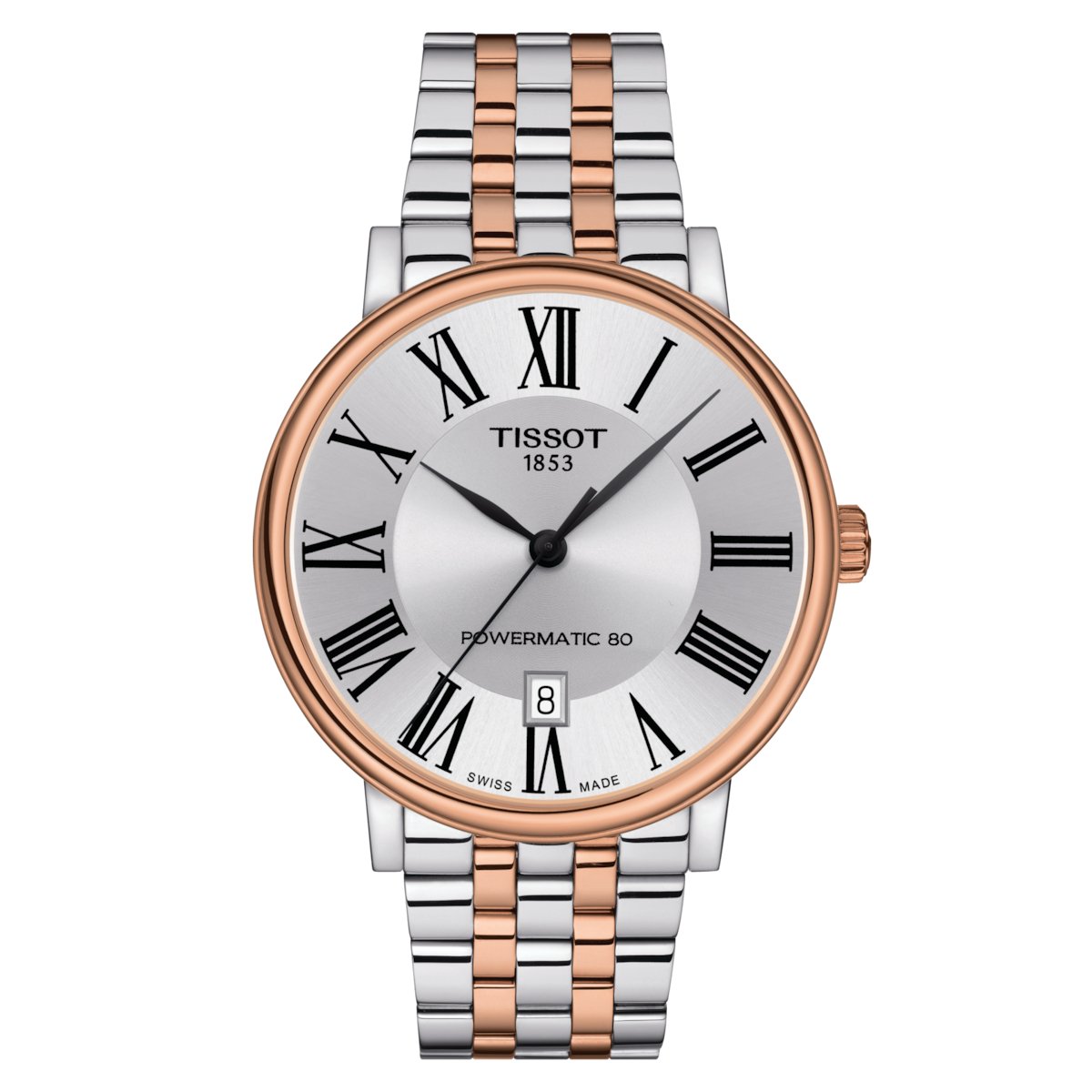 Tissot Men's Watch Carson Auto Powermatic 80 Premium 40mm Steel Rose - T1224072203300